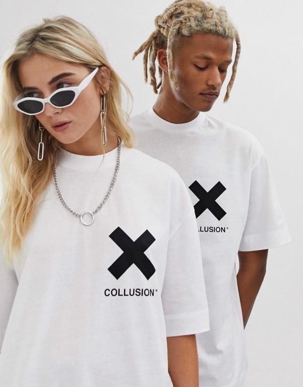 Collusion White Tee Short