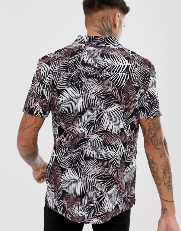 Soul Star Leaf Print Shirt